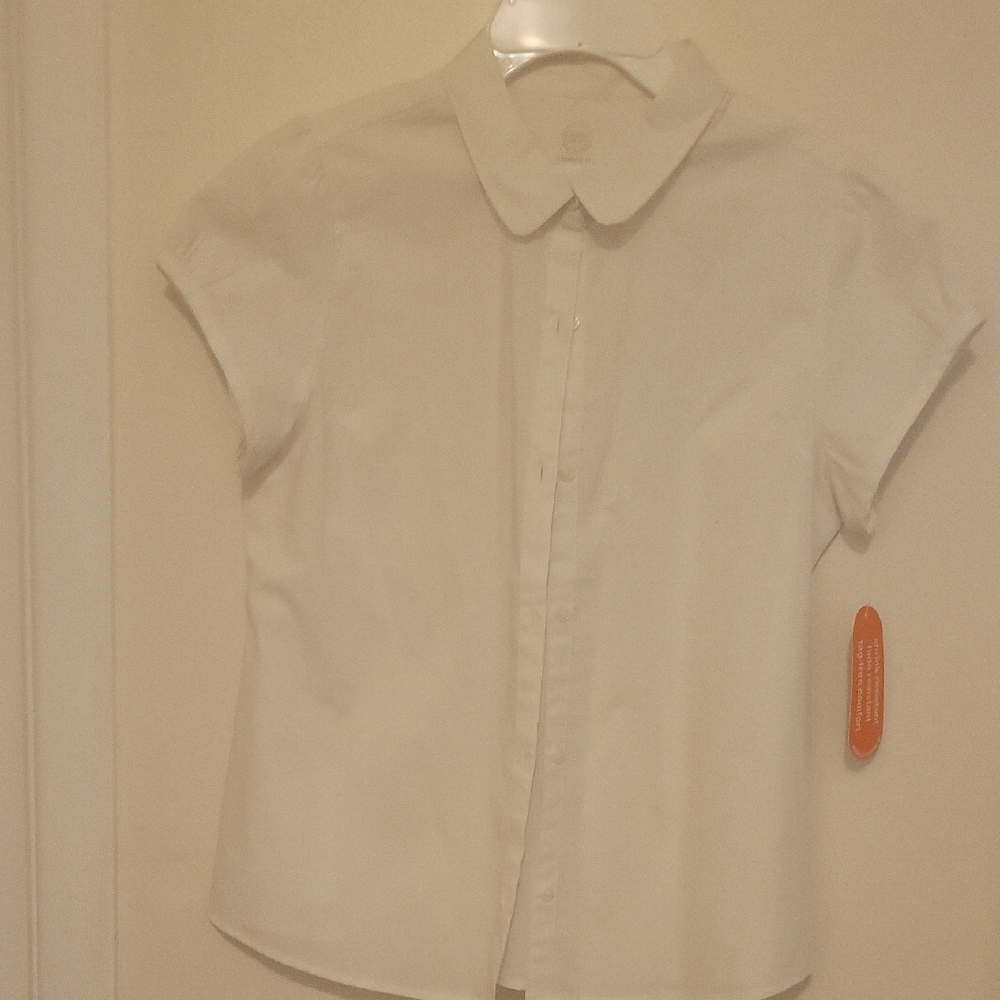 Kids White Short Sleeve Shirt